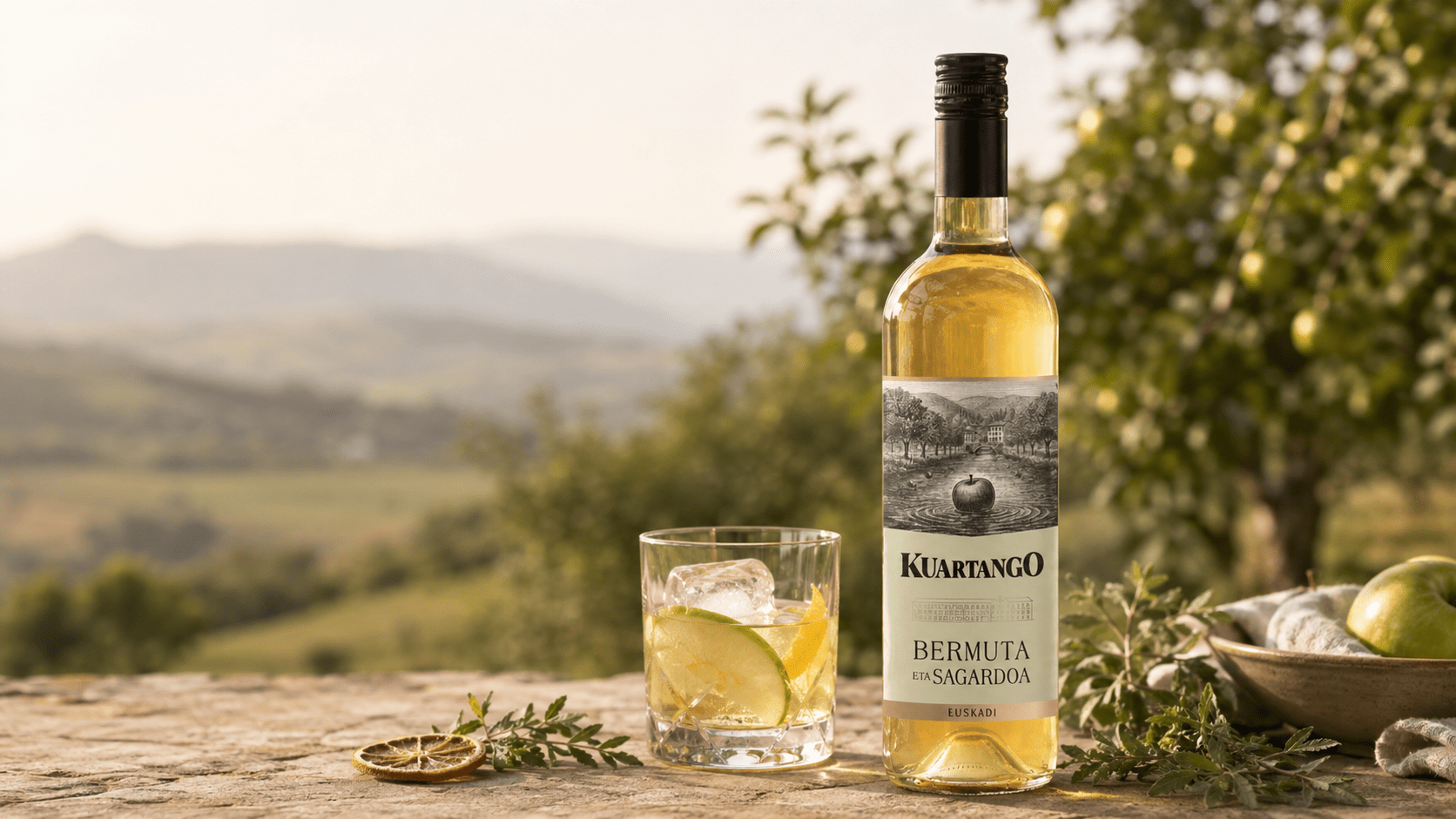 Vermut con Sidra Kuartango, Blanco: El sabor de Álava en cada copa - Bergonda Gourmet